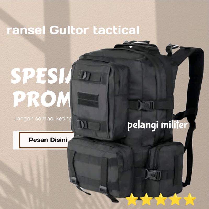 Tas ransel Gultor Jumbo Hitam original/Tas punggung pria/Tas ransel TNI/Tas tactical outdoor