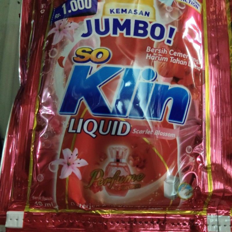 SOKLIN LIQUID JUMBO 1000.SEPACK 12 BKS+BONUS. ADA 7 WARNA