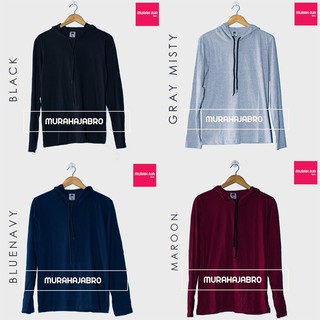  Baju  Kaos  Polos Hoodie Lengan  Panjang  Pria Wanita 