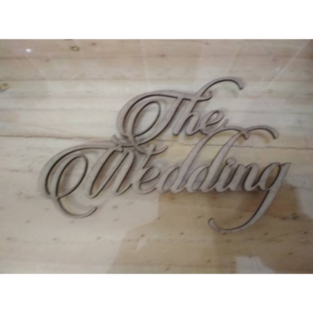 Chipboard hiasan mahar the wedding our wedding / tulisan the wedding