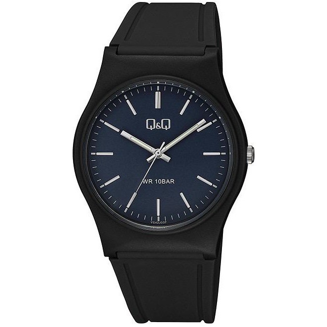 QQ QNQ Q&amp;Q Original Jam Tangan Pria Analog Straps Rubber Anti Air qq Ori VS42