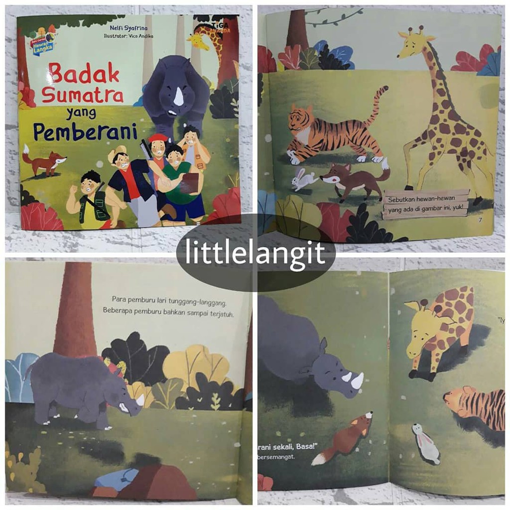 Seri Cerita Hewan Langka Badak Sumatra Yang Pemberani Shopee