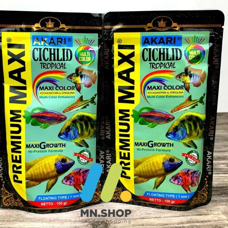 Akari Premium Maxi Cichlid 100Gram. Pelet Akari / Pelet Cichlid / Pelet Ikan