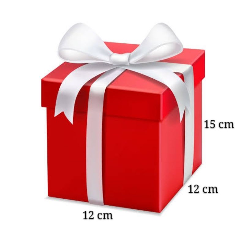 

HARDBOX RED GIFT BOX + WHITE RIBBON 12 x 12 x 15 cm.