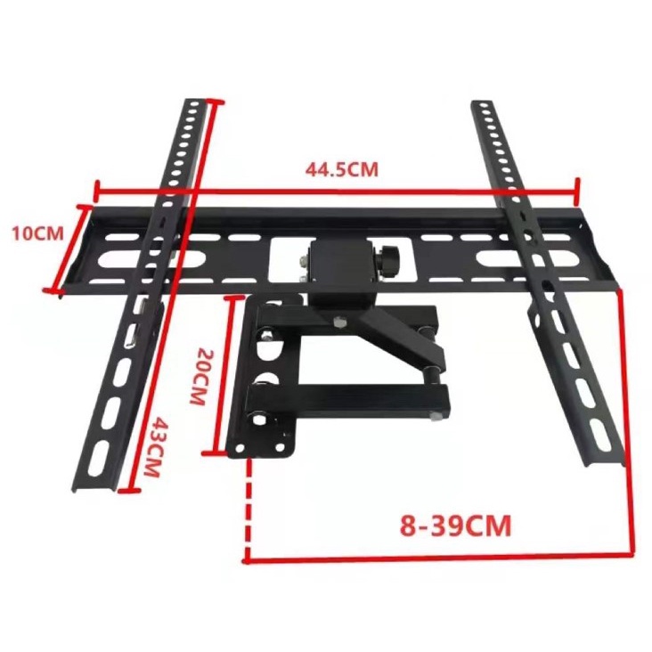 CNXD Telescopic TV Bracket 1.3m Thick 400 x 400 Pitch for 26-55 Inch - CN814 - Black