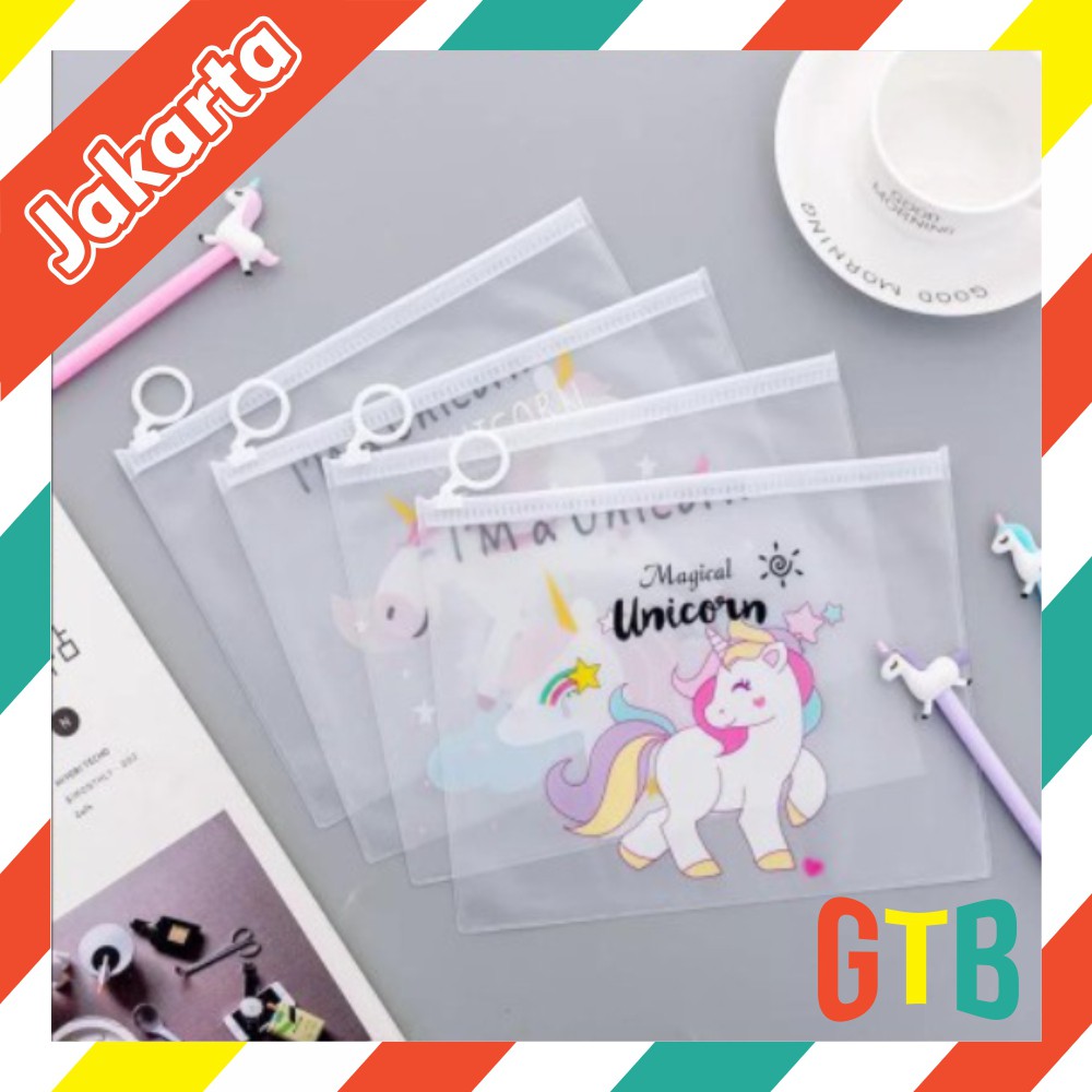 ❤️GTB❤️ R079 Tempat Pensil Transparan Pencil Case Import