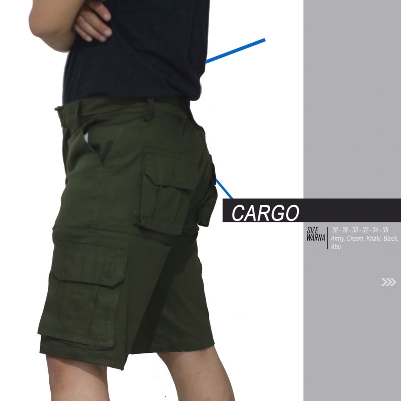 CELANA PDL PENDEK CARGO PANTS  CARGO PENDEK PRIA  CELANA CARGO  COWOK OUTDOOR TAHAN LUNTUR