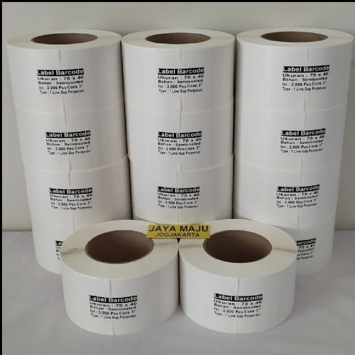 

KERTAS STICKER ETIKET APOTEK LABEL SEMICOATED 70 X 40 MM 70x40 mm 70 x 40 mm 70x40mm 7x4 CM 1 LINE