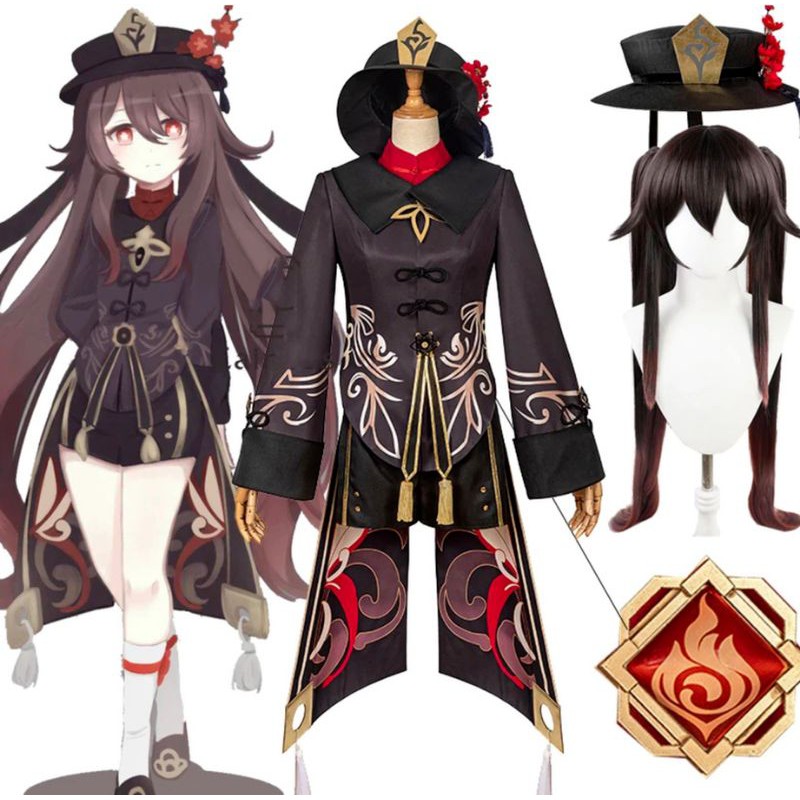 Fullset Hu Tao Genshin Impact Cosplay