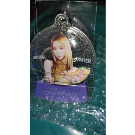 (BACA DESC  ) READY Shaker Keyring Winter Aespa Forever Keyring Only no Photocard Winter Tag : Kim M