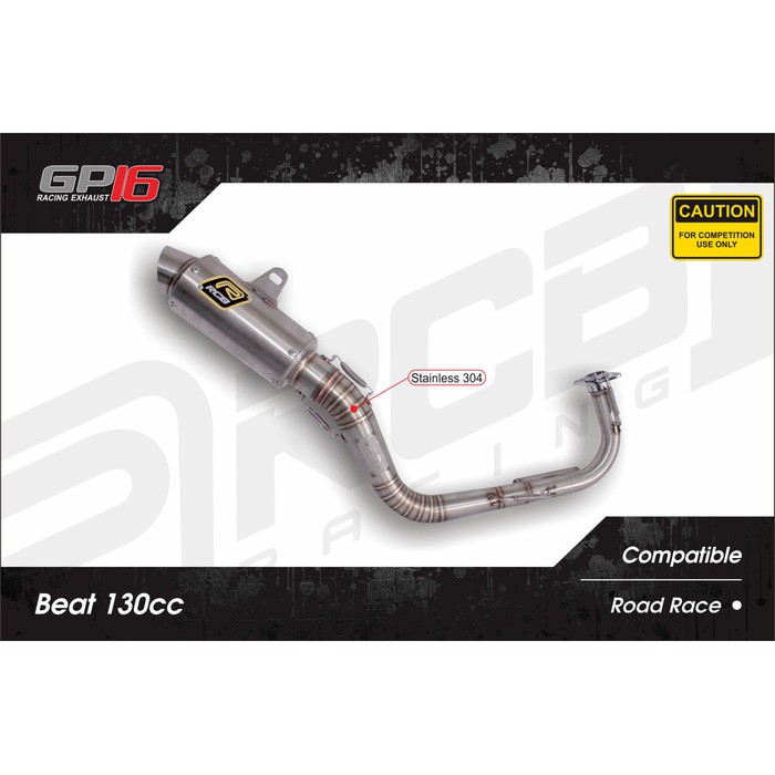 BARANG TERBAIK Knalpot Racing Drag Balap beat 130cc Stainless rcb1 rob1 racing racing balapan standa