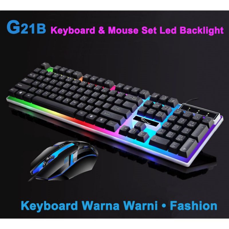 Keyboard Gaming Paket Keyboard + Mouse Gaming Keyboard Gaming LED Keyboard Gaming RGB ORIGINAL