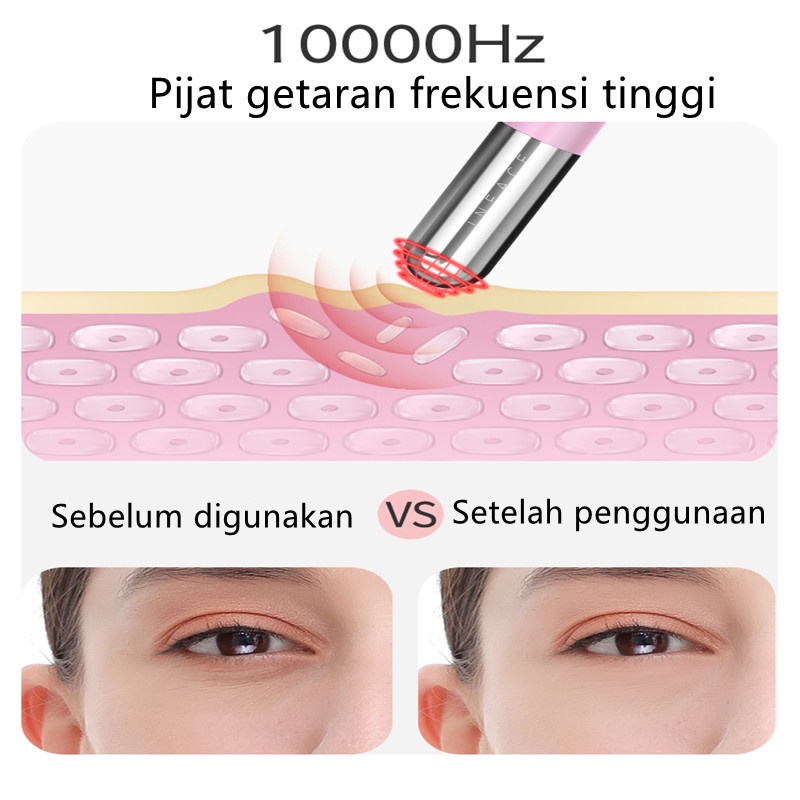 inFace Asli Untuk Menghilangkan Kantung Mata Radiofrequency Masagger Ion Negatif Eye Perangkat Kecantikan Alat Anti Dark Circle Vibrator Anti Kerut Dark Circle Removel Pengencang Kulit Wajah Memudar Lingkaran Hitam Anti Kerut Penuaan Bibir Leher