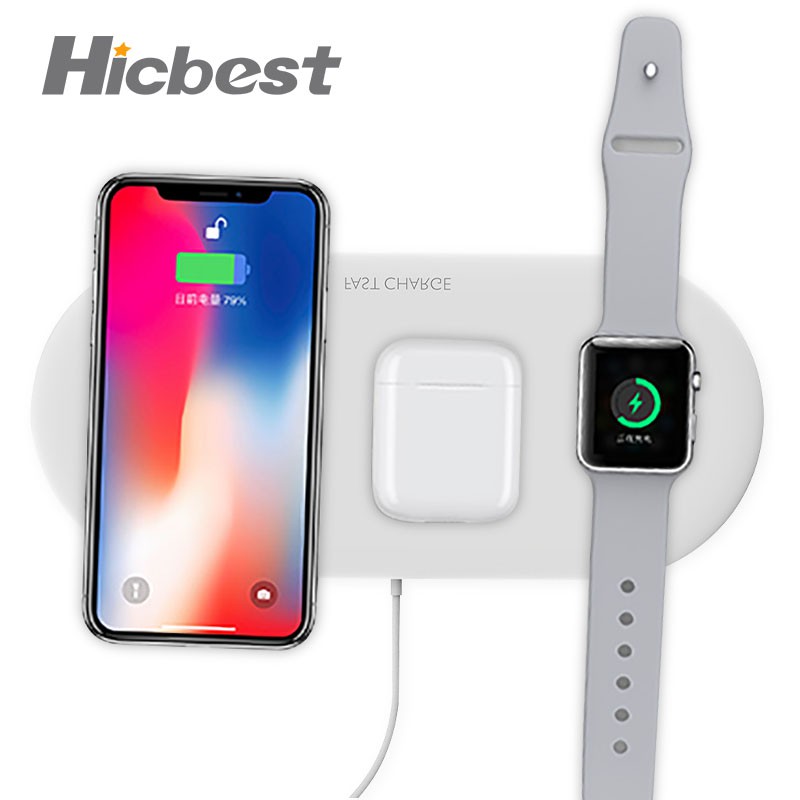 adapter 10W 3 in 1 Wireless Charging Charger Pad for iPhone Apple Watch Airpods Wireless Induction