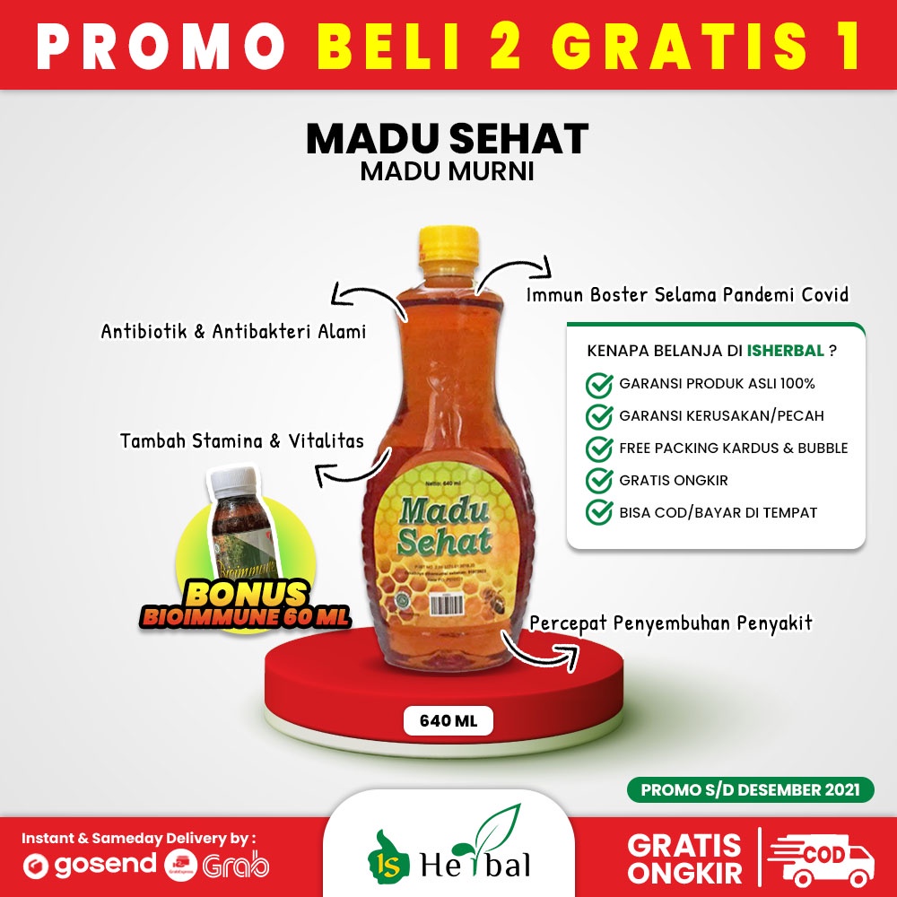 

[PROMO] Madu Sehat 640 ml – Madu Murni Asli Original 100%