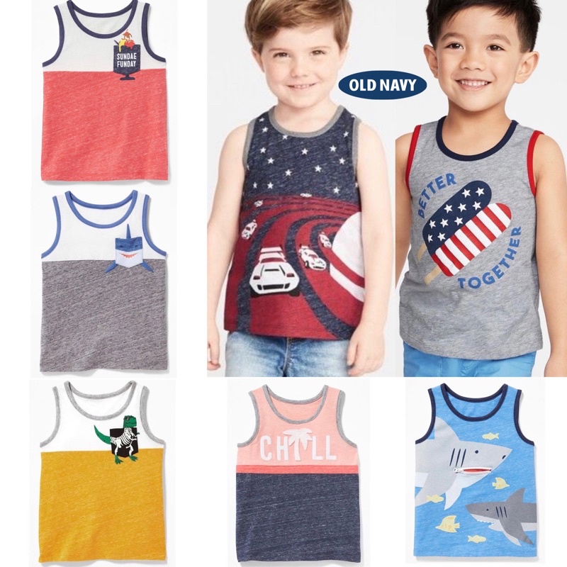 old navy graphic tanktop kaos anak laki 1t 2t 3t 4t 5t