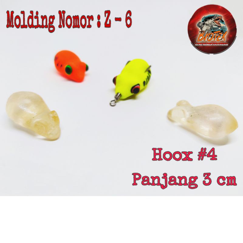 Molding Soft Frog Nomor Z-6 ukuran 3 cm