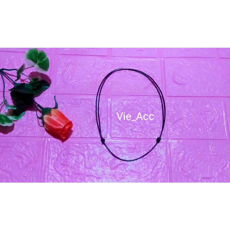 Kalung Tali Hitam // Kalung Tali Pria wanita Murah Grosir