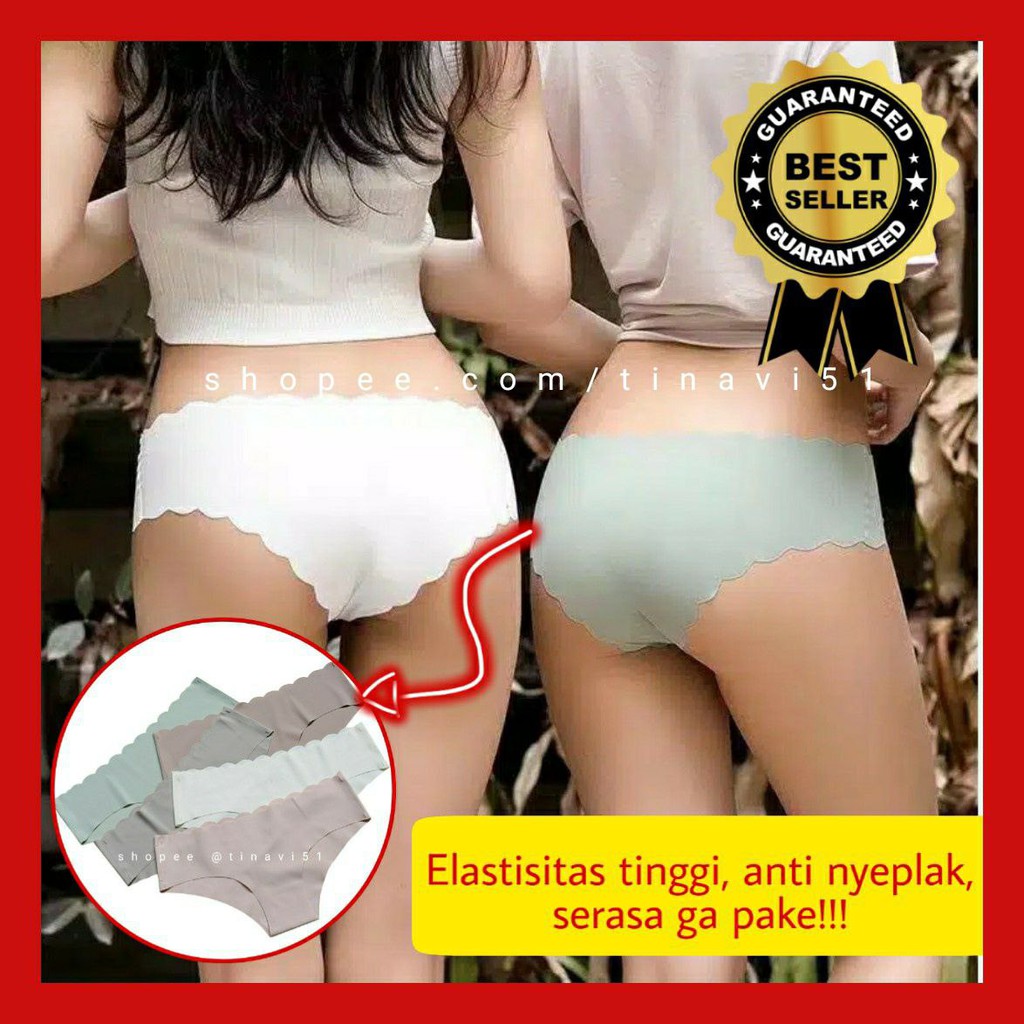 CD celana dalam seamless brief sutra wanita cewe cewek seksi dewasa import halus murah panty cawet