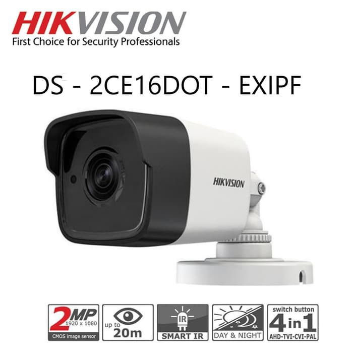 CAMERA OUTDOOR HIKVISION DS-2CE16D0T-EXIPF 1080P 2MP