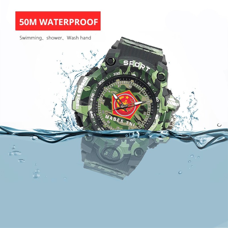 (SPECIAL EDITION) JAM TANGAN LOGO MABES TNI WATER RESISTANT NO.5