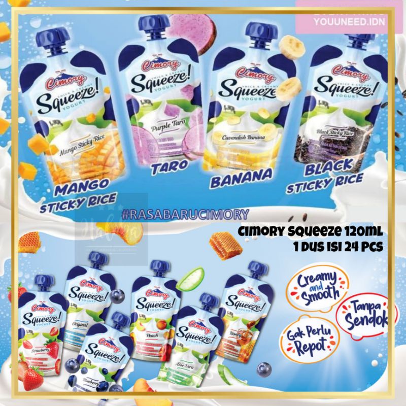 Cimory Squeeze Yogurt / Yoghurt All Variant 120 ml