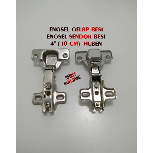ENGSEL GELAP BESI ENGSEL SENDOK BESI ENGSEL LEMARI 4" (10 CM)  HUBEN