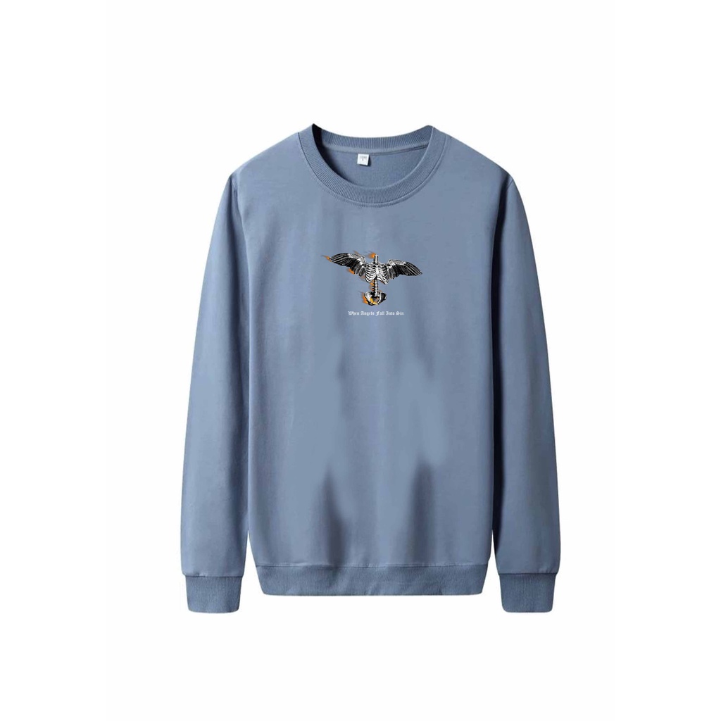 Sweater Pria Sin Angels Crewneck Pria M - XXL