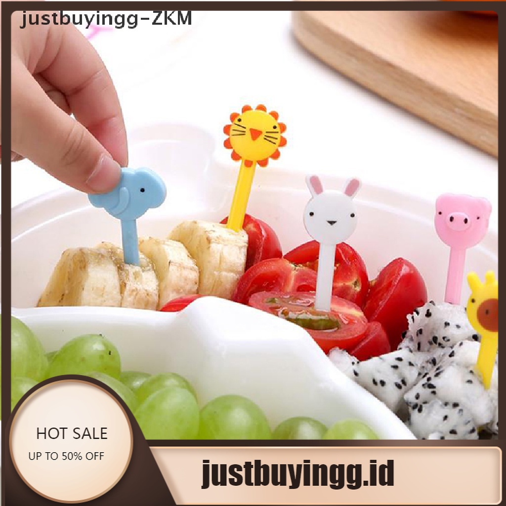 [justbuyingg] 10PCS Decor Lunch Box Accessory Fruit Picks Kids' Animal Forks Food Mini Tool [zkm]