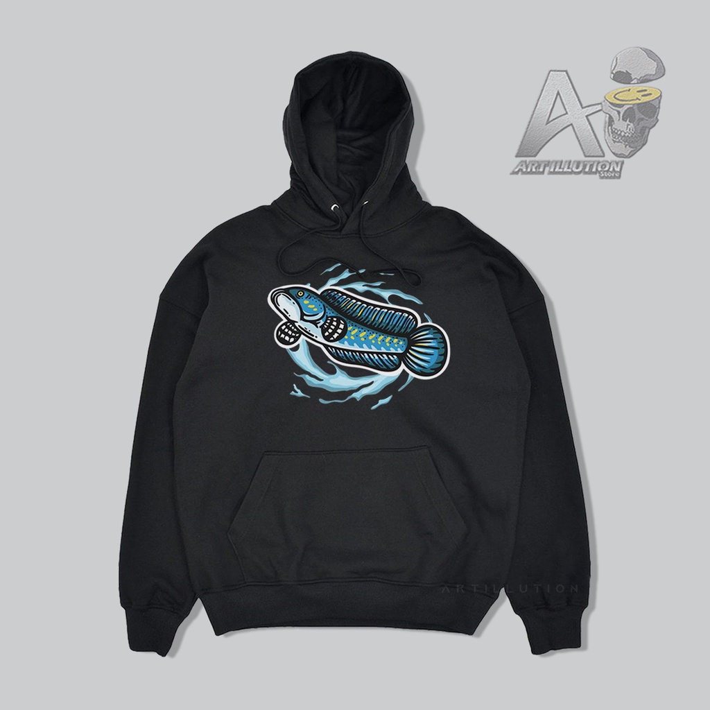 Sweater Hoodie Chana Blue Pulchra Snakehead - Jaket Pria Wanita Logo Terbaru High Quality Premium Di