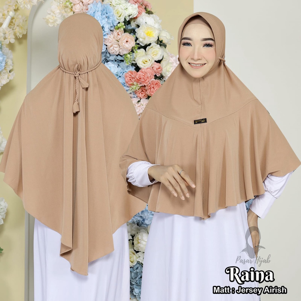 Kerudung Instan Jersey Tali Kepang Raina Hijab Instan Jersey Airis Jilbab Bergo Termurah Pasar Hija'b