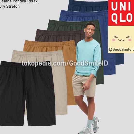 UNIQLO CELANA PENDEK RELAX DRY STRETCH SHORTS SANTAI PRIA JASTIP