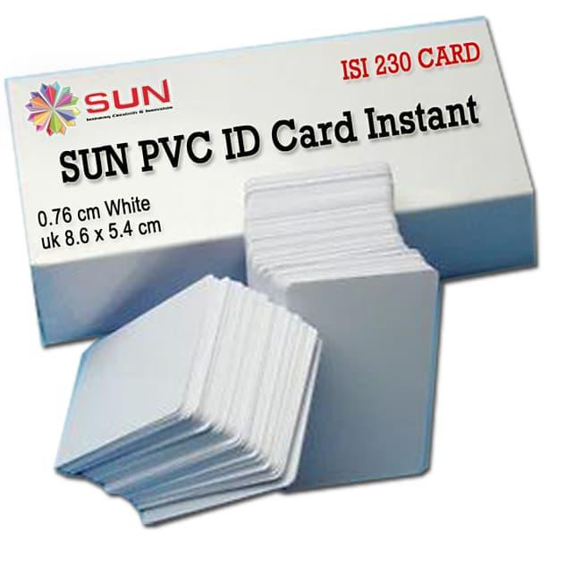 

⚆▌ SUN PVC ID Card 0,76 White uk 8.6 x 5.4 cm (Kertas PVC INSTANT) ▌