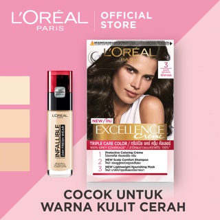 L Oreal Paris Excellence Creme 3 Cat  Rambut  Natural Dark  