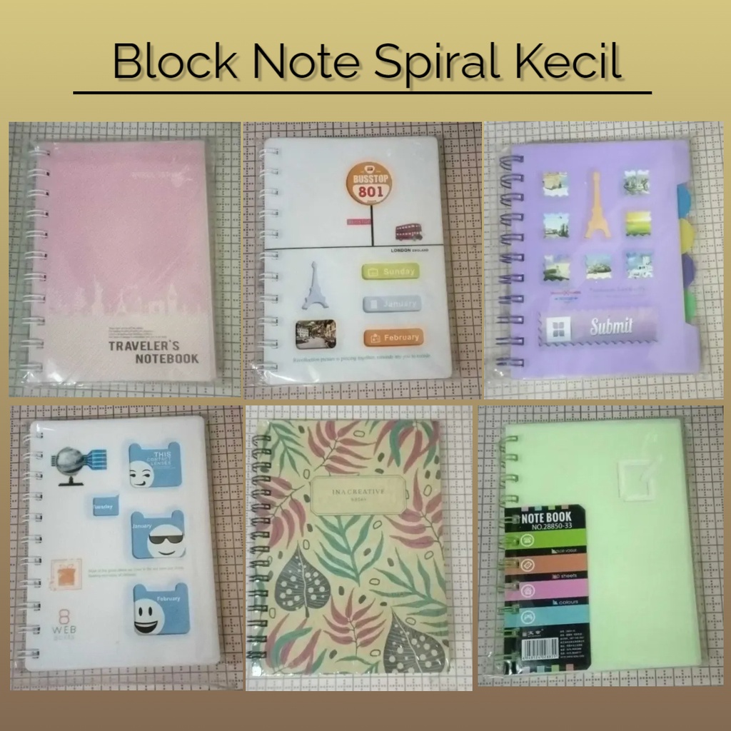 Notebook Spiral A6 Blocknote Kecil Buku Catatan Kecil