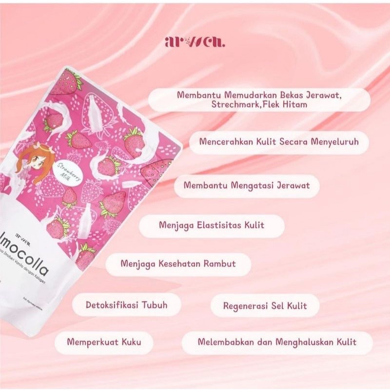 ARVVEN SALMOCOLLA , MINUMAN COLLAGEN STRAWBERRY MILK