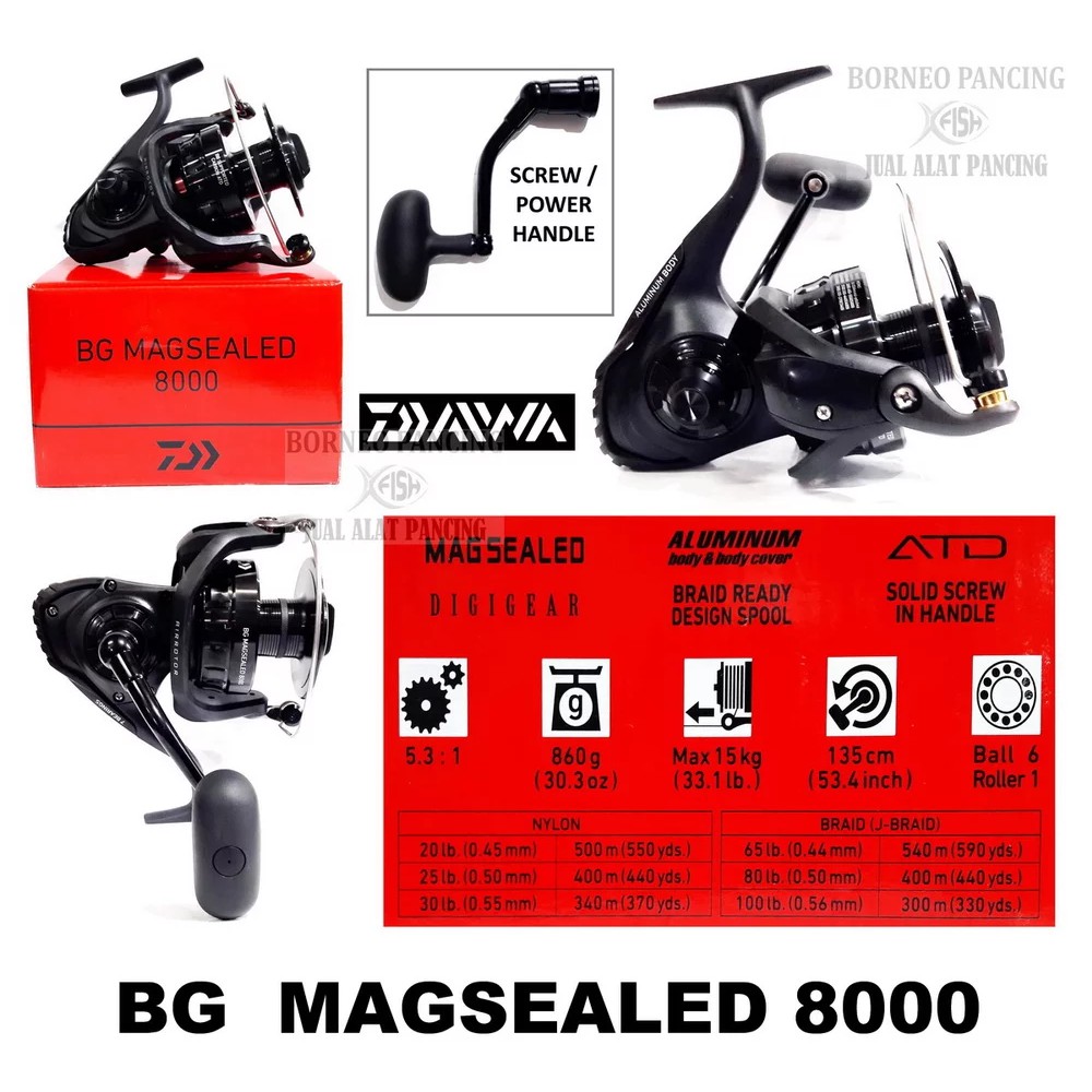 reel daiwa bg 8000