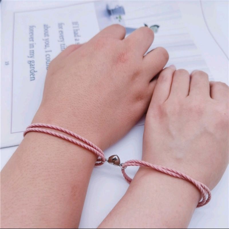 Gelang Couple Magnet Love Sepasang 2pcs