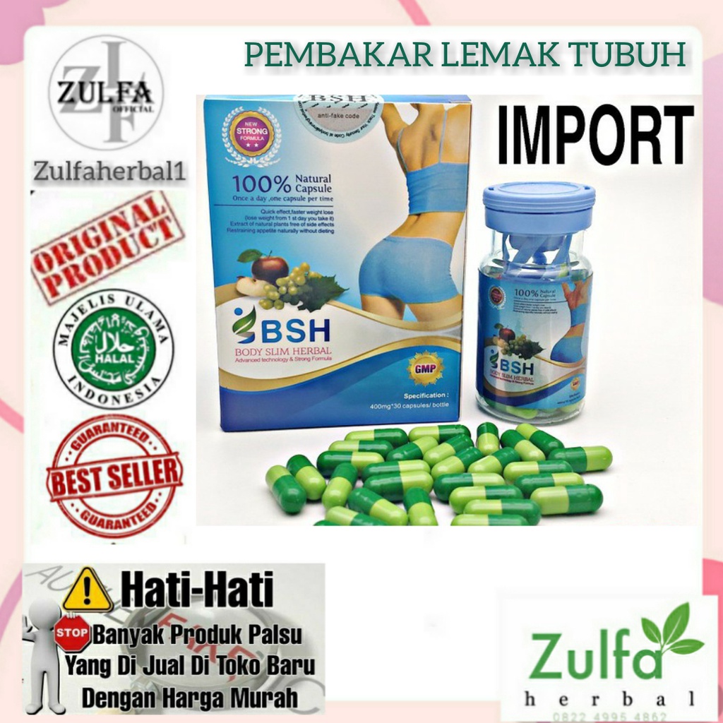 Capsul PELANGSING BSH Import - Obat Penurun Berat badan BPOM