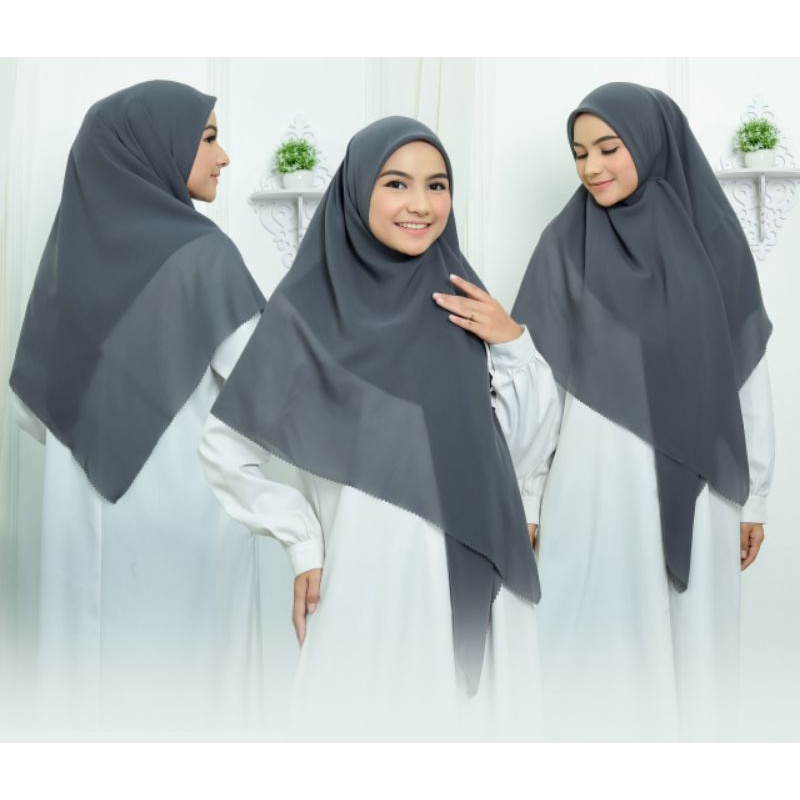 hijab segiempat Bella square laser cut syar'i jumbo 130x130 pollycotton premium