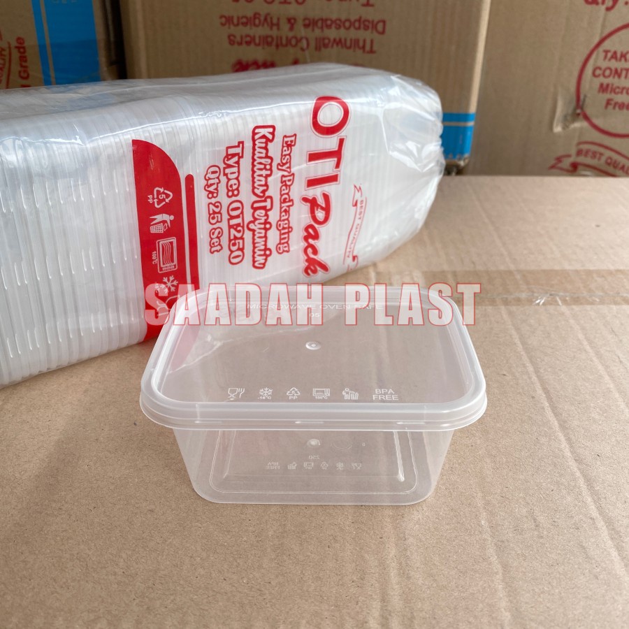 THINWALL KOTAK PERSEGI PANJANG 250 ML - 250 ISI 25PCS - FOOD CONTAINER BOX - RECT 250ML