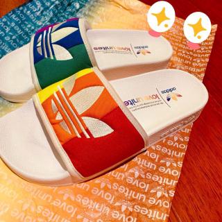 adidas pride flip flops