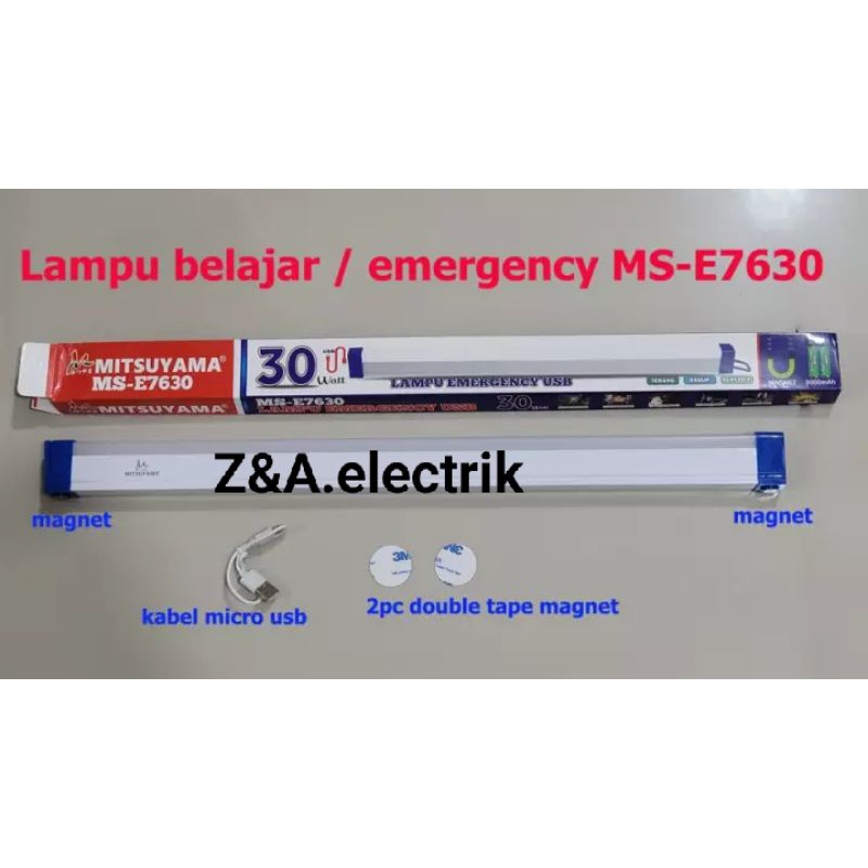 Lampu T5 Emergency 30w MS-E7630 Lampu Belajar MITSUYAMA