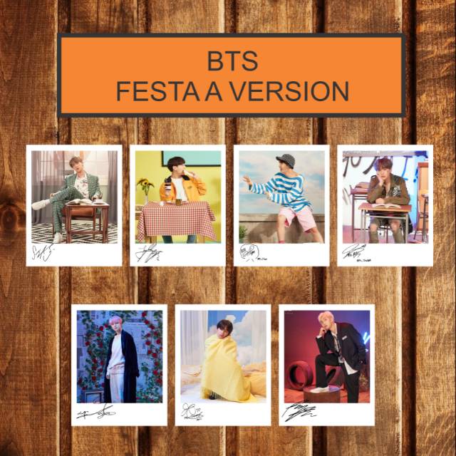 SIGNED KPOP POLAROID BTS FESTA FAMILY