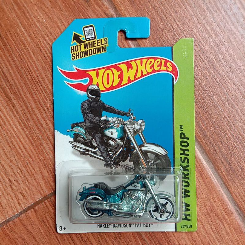 hotwheels ths harley davidson fat boy biru treasure hunts 2014