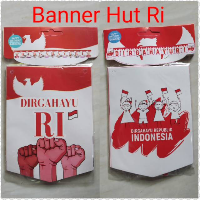Banner HUT RI/Banner Dirgahayu/Buntingflag HUT RI | Shopee Indonesia