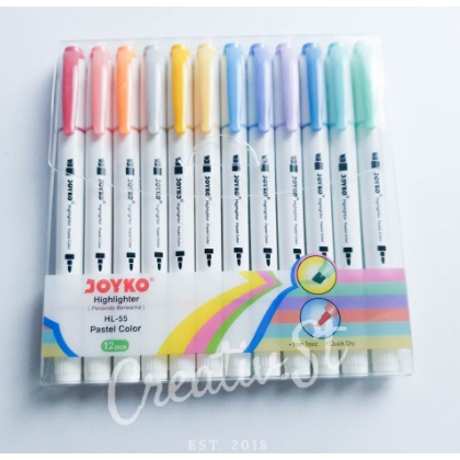 

Highlighter PASTEL Colour Joyko (Hl 55) 12 Color