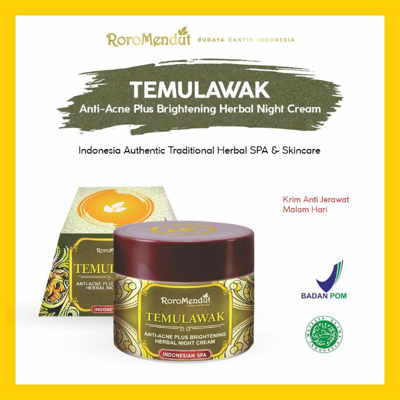 

Temulawak anti acne NIGHT cream