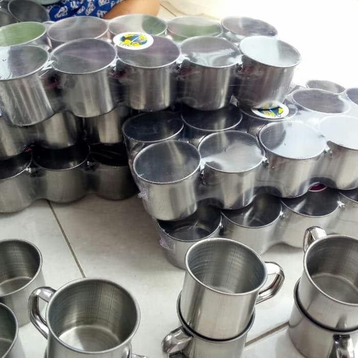 Gelas Stainless / Mug Stainless / Cangkir Stainless mini Diameter 6 cm