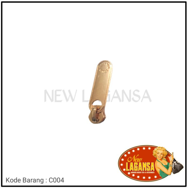 (C004) Kepala Resleting LV Oval Mas Gigi Besi  - Aksesoris Tas & Dompet Wanita Fashion (IMPORT)